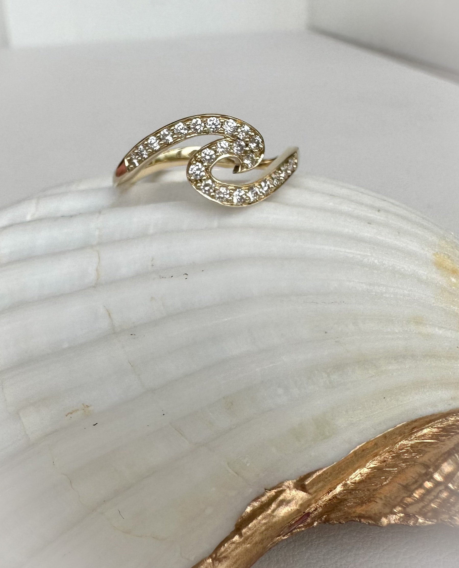 Rogue Wave Ring (made to order) Coast GoldWorks