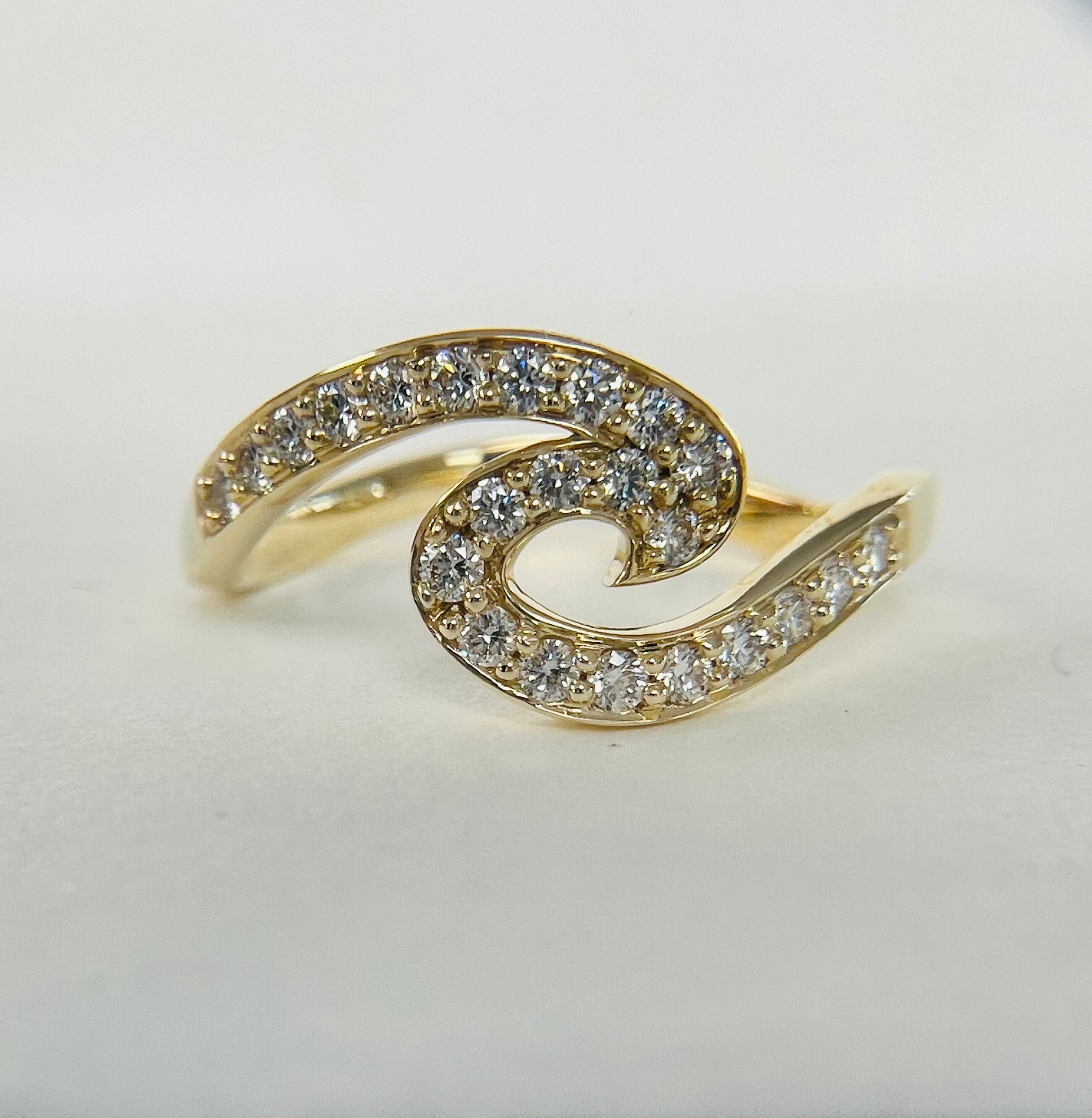 Rogue Wave Ring (made to order) Coast GoldWorks