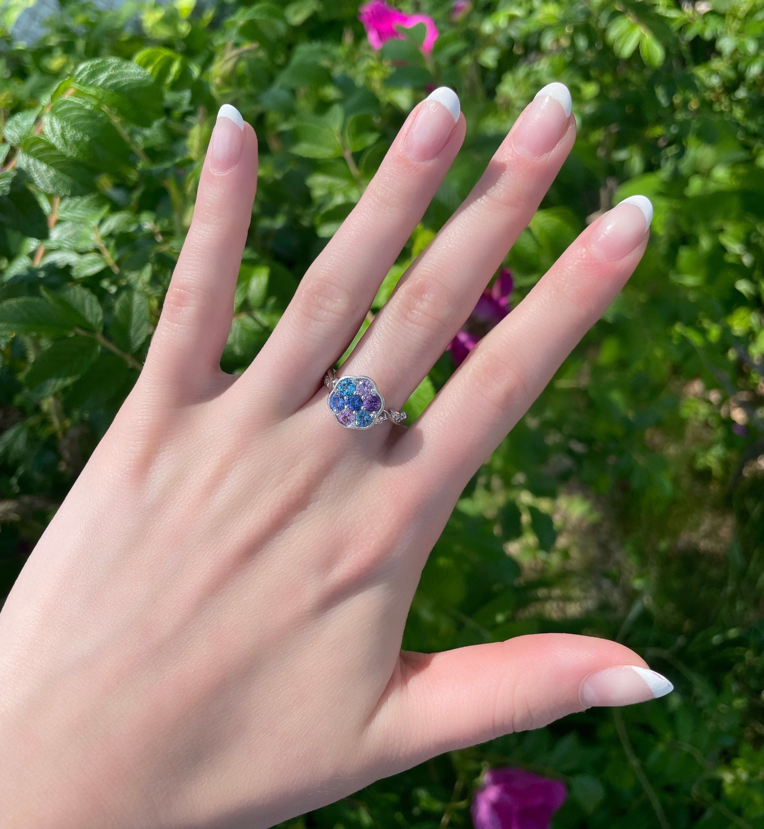 Hydrangea wedding ring online